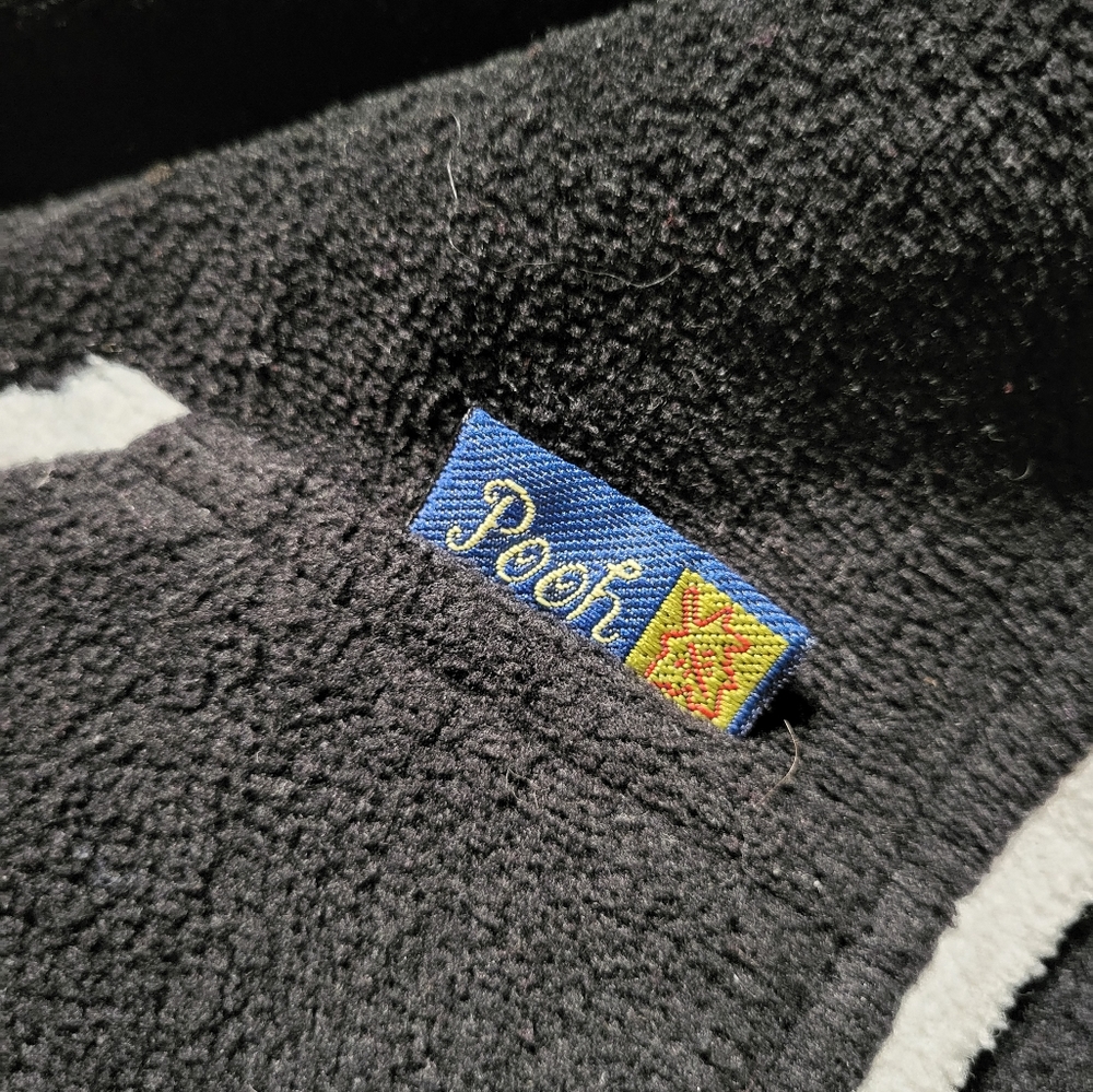Disney Pooh And Tigger Vintage Black Fleece Hooded Sweatshirt Women's Size Large - Picture 10 of 10